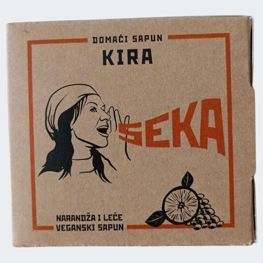 KIRA Natural Vegan Soap with Orange Essential Oil