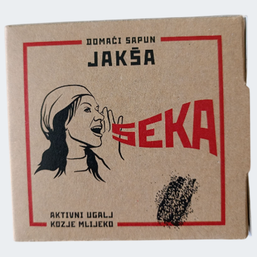 JAKŠA Natural Soap with Goat Milk and Activated Charcoal